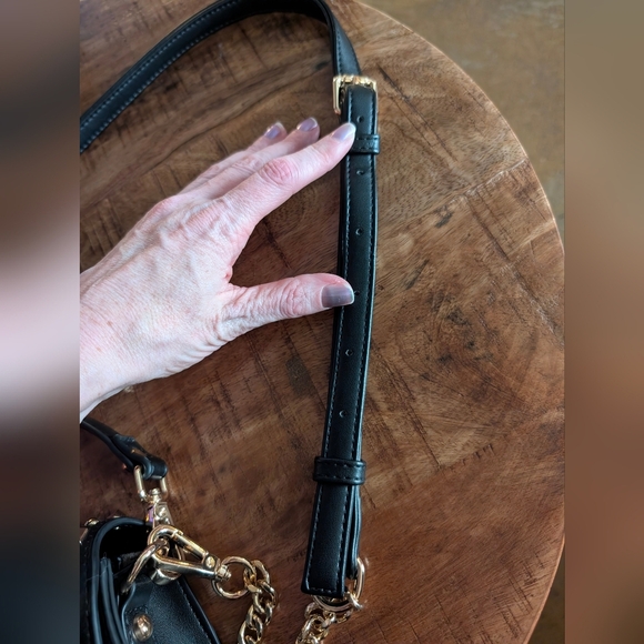 Black Diana leather purse (crossbody or hand bag) - Picture 8 of 8